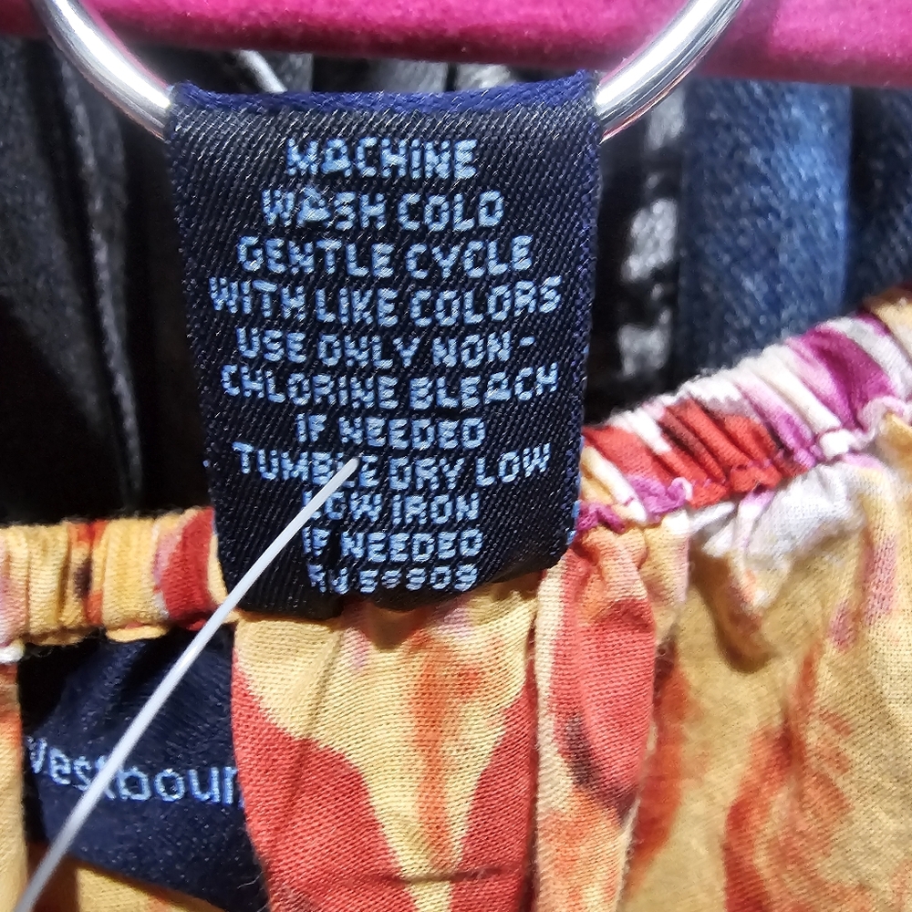 Westbound Baby Doll Full Circle Dress BoHo Ruched Stretch Waist Detailing Size L - Picture 14 of 17